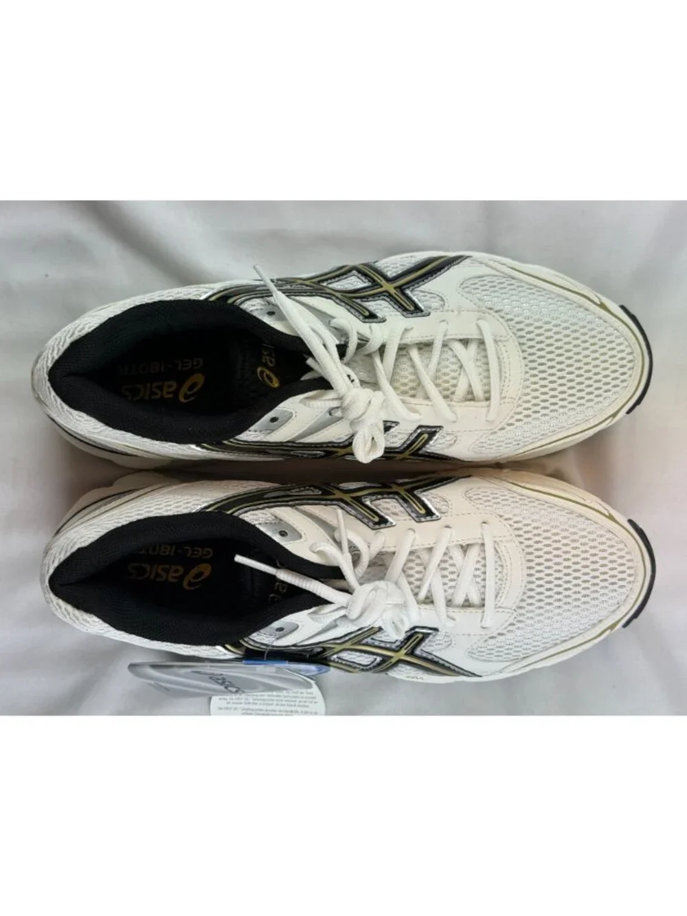 NEW ASICS GEL 180TR LEATHER WHITE BLACK GOLD Trail Running Shoe Men’s Sz 9 - Picture 6 of 10